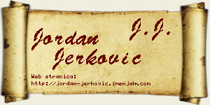 Jordan Jerković vizit kartica